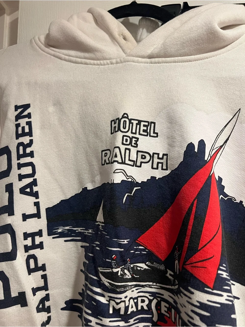 Polo by Ralph Lauren Cream Graphic Hoodie & Jogger Set - Picture 3 of 8